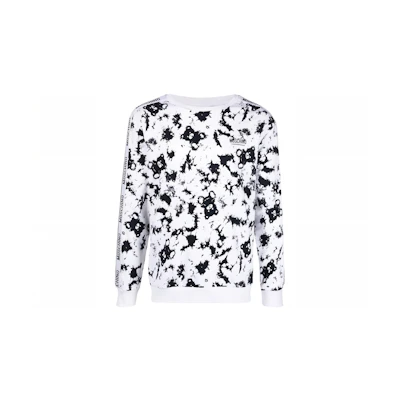 MOSCHINO Floral Print Crewneck Slim-Fit Long Sleeve Sweatshirt A1707-4419-1555