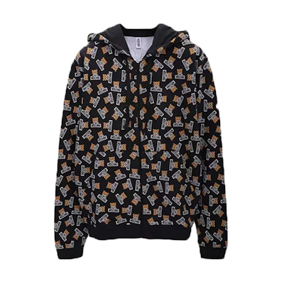 Moschino Full Bear Hoodie Cardigan Long Sleeve Sweatshirt 1-T1703-8105-1555