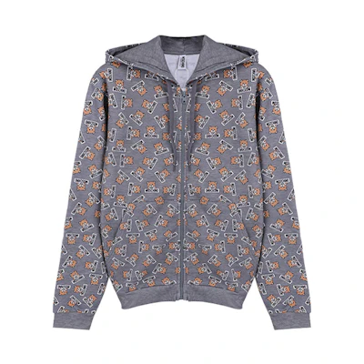 MOSCHINO Full Bear Hoodie Zip Jacket Grey Z-T1703-8105-1506