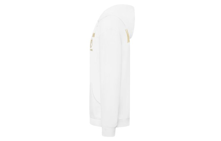 Shop Moschino FW20 Golden Flamingo Cotton Hoodie Jacket White 3-A1702-2308-0001