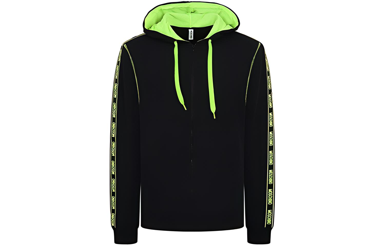 MOSCHINO FW20 Letter Logo Casual Hoodie Black Fashion 1-A1716-8108-0555