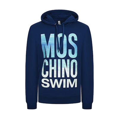 MOSCHINO FW20 Ocean Alphabet Logo Pullover Sweatshirt Blue () 3-A1708-2318-0290