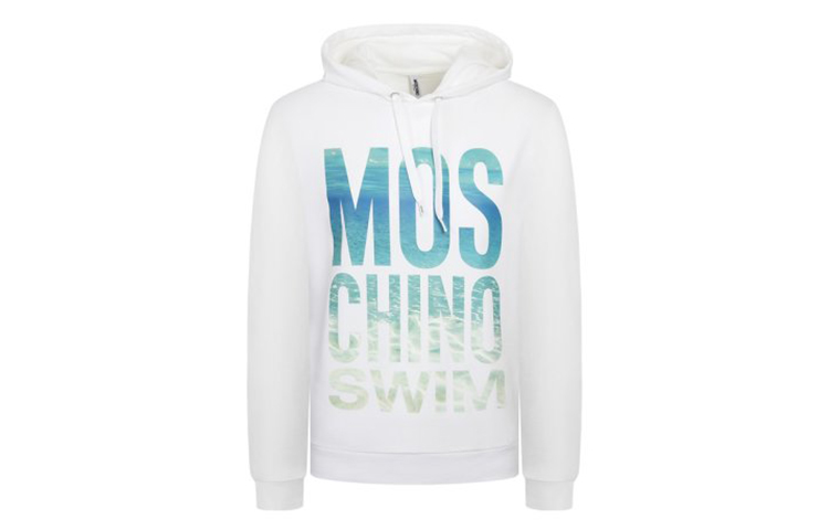 MOSCHINO FW20 Ocean Letter Logo Pullover Sweatshirt White () 3-A1708-2318-0001