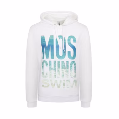 MOSCHINO FW20 Ocean Letter Logo Pullover Sweatshirt White () 3-A1708-2318-0001