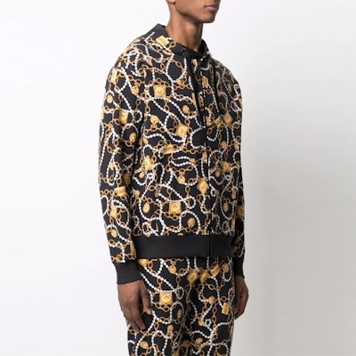 モスキーノ FW21 ブラック ロゴプリント フルジップ スウェットシャツ ジャケット A1715-8108-1555 Purchase モスキーノ FW21 ブラック ロゴプリント フルジップ スウェットシャツ ジャケット A1715-8108-1555