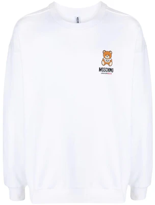 Moschino FW21 Bear Print Crewneck Sweatshirt White Fashion A1719-8120-0001 Buy Moschino FW21 Bear Print Crewneck Sweatshirt White Fashion A1719-8120-0001