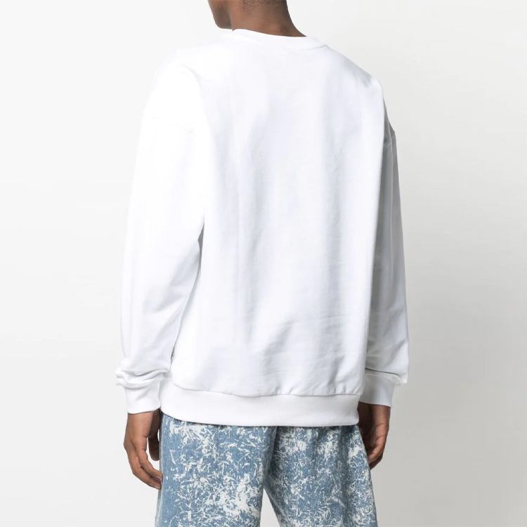 Shop Moschino FW21 Bear Print Crewneck Sweatshirt White Fashion A1719-8120-0001