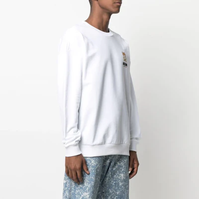 Moschino FW21 Bear Print Crewneck Sweatshirt White Fashion A1719-8120-0001 Purchase Moschino FW21 Bear Print Crewneck Sweatshirt White Fashion A1719-8120-0001