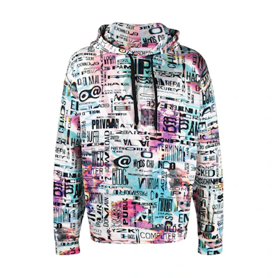 Moschino FW21 Colorful Letter Print Drawstring Hoodie Men J1705-7028-1888