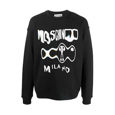 MOSCHINO FW21 Glitter Logo Sweatshirt Black J1719-7027-1555
