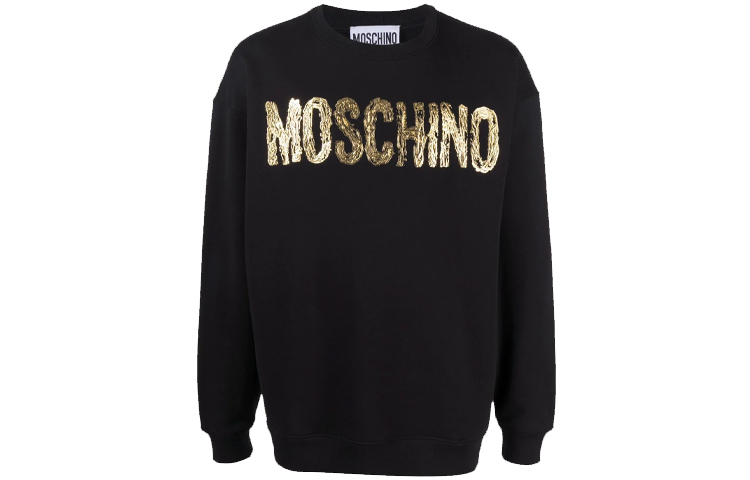 MOSCHINO FW21 Letter Logo Print Crewneck Sweatshirt Black () J1717-5227-5555