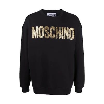 MOSCHINO FW21 Letter Logo Print Crewneck Sweatshirt Black () J1717-5227-5555