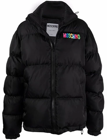 moschino-fw-21-logo-print-quilted-high-collar-jacket-black-a0625-5215-1555