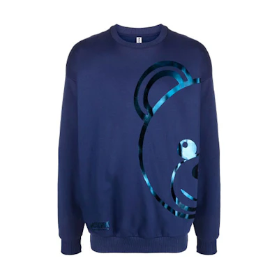 MOSCHINO FW21 Teddy Bear Graphic Crewneck Sweatshirt Blue - A1709-8113-290