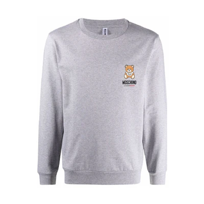 MOSCHINO FW21 Teddy Bear Graphic Sweatshirt Men’s Grey A1811-8126-0489