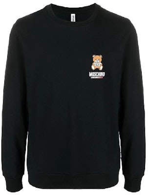 モスキーノ FW21 テディベア ロゴ プルオーバー スウェットシャツ ブラック セーター A1719-8104-555 Order モスキーノ FW21 テディベア ロゴ プルオーバー スウェットシャツ ブラック セーター A1719-8104-555