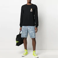 Lookbook MOSCHINO FW21 泰迪熊Logo黑色套頭衛衣毛衣 A1719-8104-555