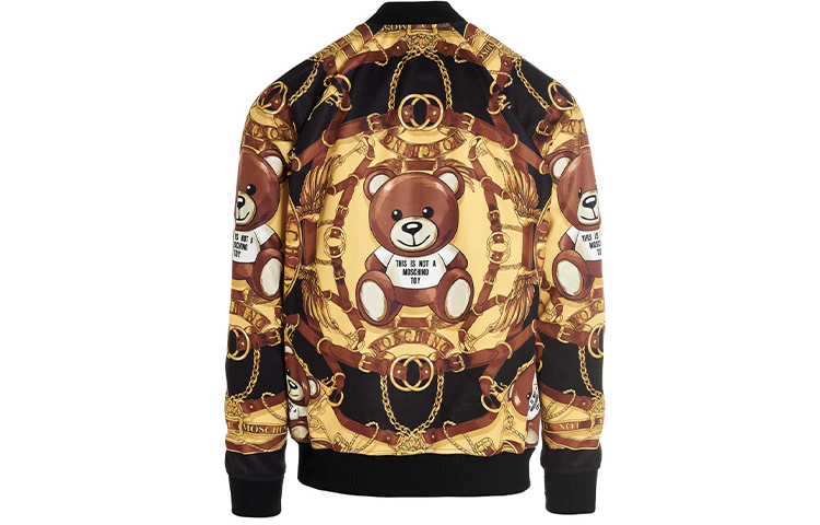 Lookbook Moschino FW21 Teddy Bear Printed Yellow Jacket Men’s Fashion Outerwear J1705-5229-1555