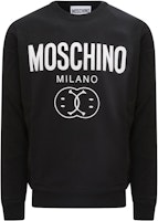 MOSCHINO FW22 Black Logo Print Crewneck Sweatshirt Long Sleeve. A1719-5228-1555 MOSCHINO FW22 Black Logo Print Crewneck Sweatshirt Long Sleeve. A1719-5228-1555