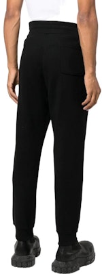 모스키노 FW22 블랙 로고 프린트 밴딩 조거 팬츠. J0339-5228-1555 Purchase 모스키노 FW22 블랙 로고 프린트 밴딩 조거 팬츠. J0339-5228-1555