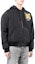 Shop MOSCHINO FW22 Chaqueta Acolchada Negra con Estampado de Sol y Cremallera A0603-2016-1555