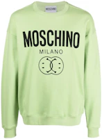 MOSCHINO FW22 Light Green Pullover Sweatshirt with Logo Print. J1726-7028-1397 MOSCHINO FW22 Light Green Pullover Sweatshirt with Logo Print. J1726-7028-1397
