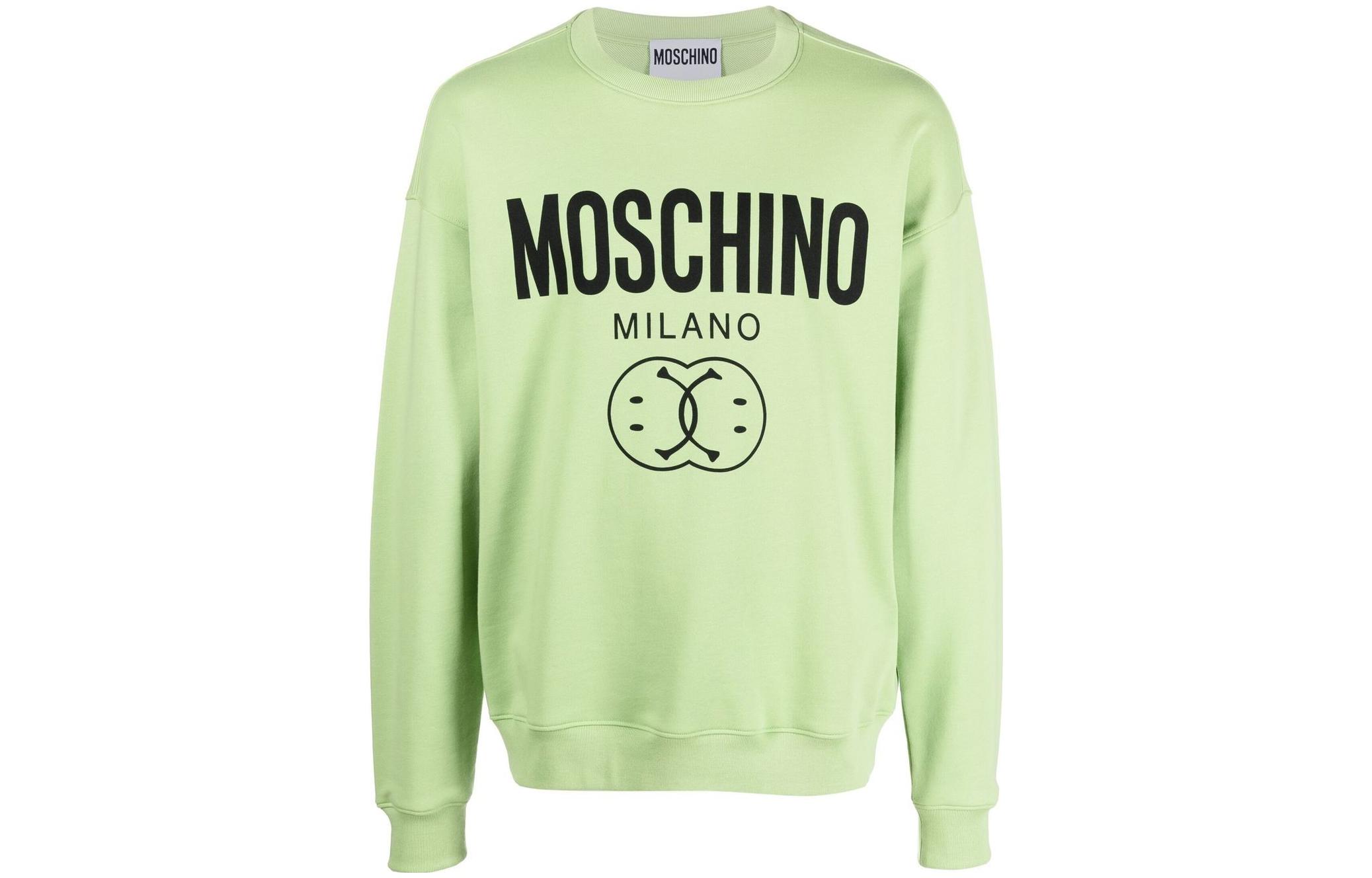 MOSCHINO FW22  Light Green Pullover Sweatshirt with Logo Print. J1726-7028-1397 圖 2