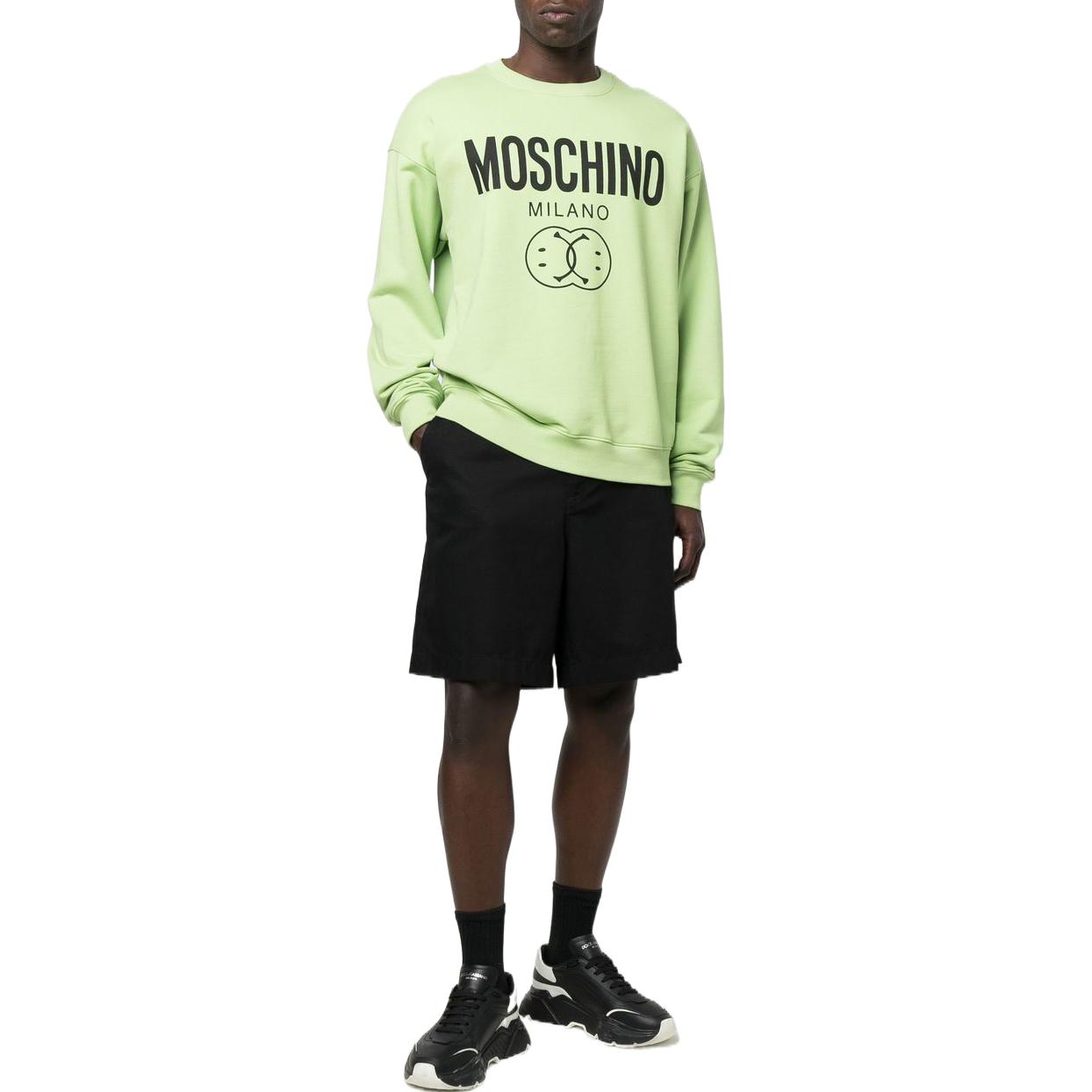 MOSCHINO FW22  Light Green Pullover Sweatshirt with Logo Print. J1726-7028-1397 圖 3