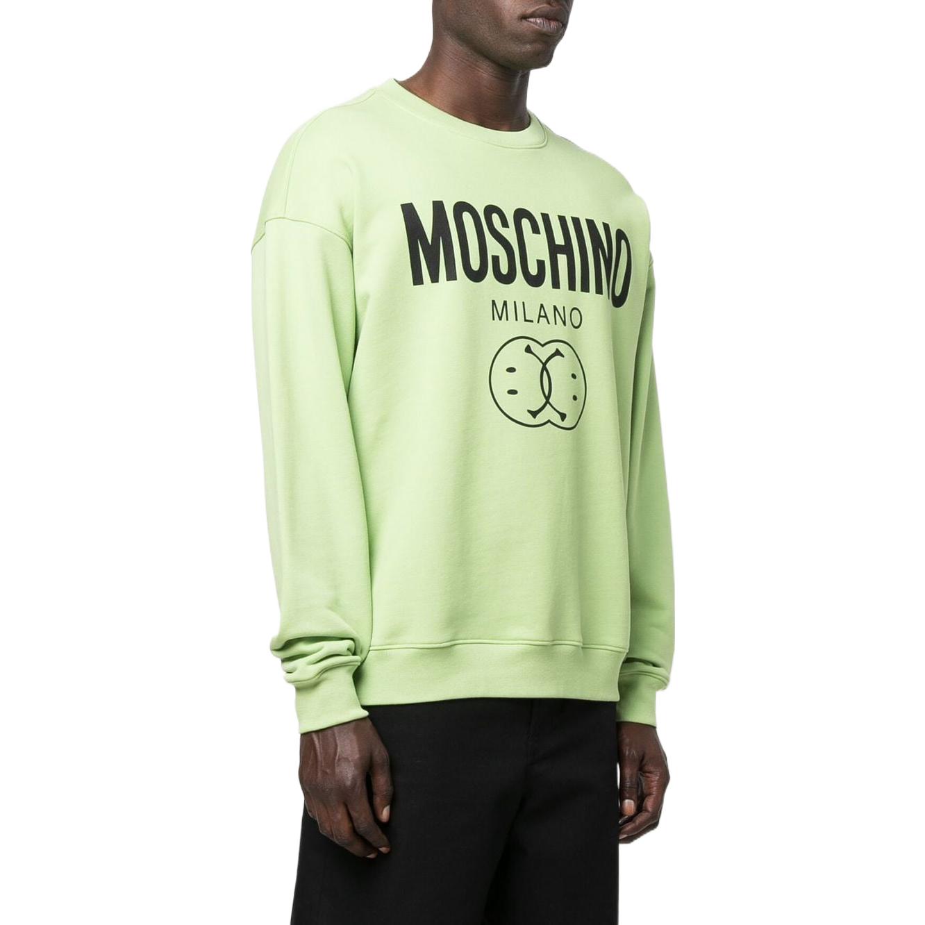 MOSCHINO FW22  Light Green Pullover Sweatshirt with Logo Print. J1726-7028-1397 圖 5
