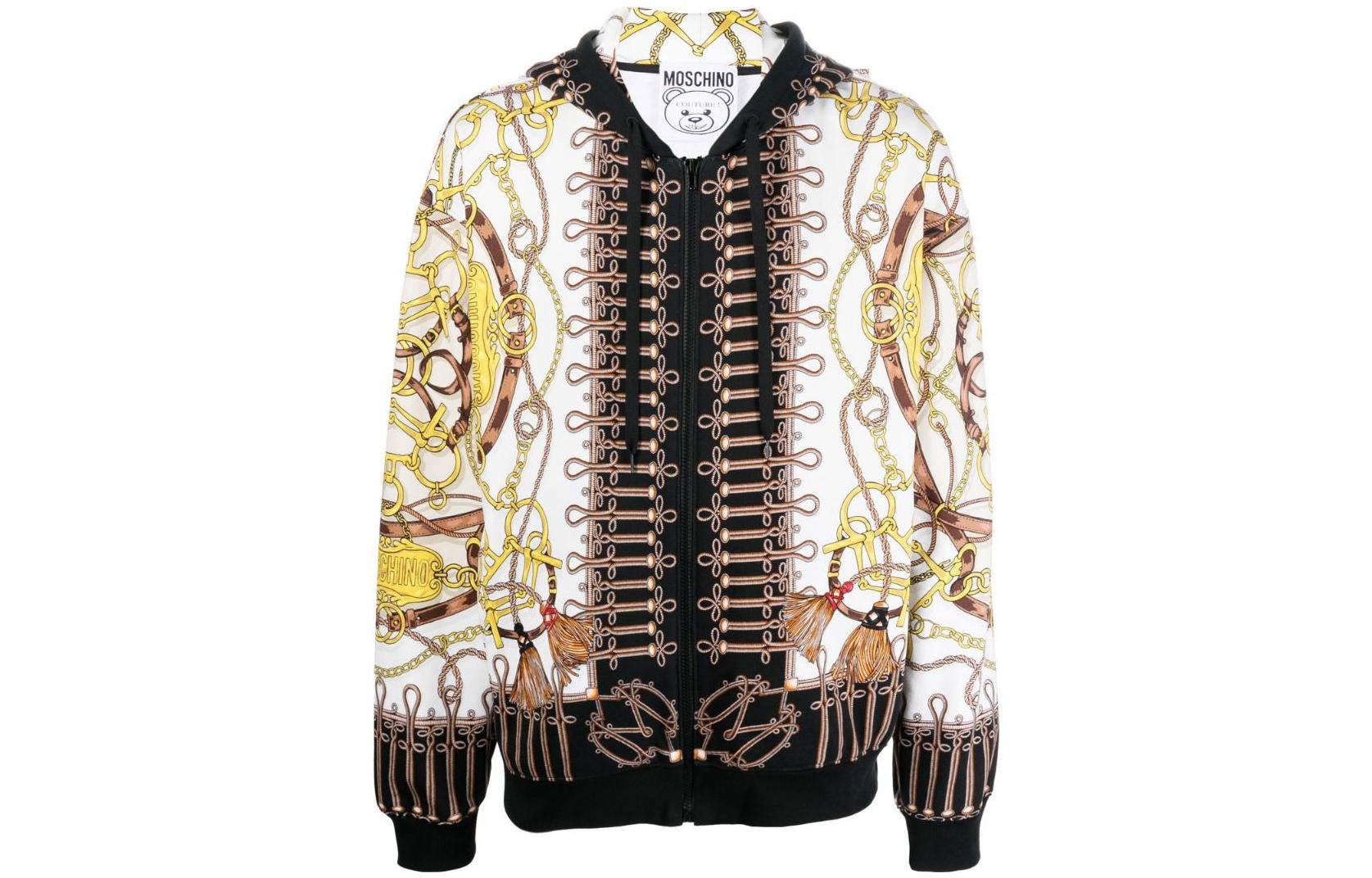 Order Chaqueta con capucha Moschino FW22 Logo bordado multicolor. A17125227