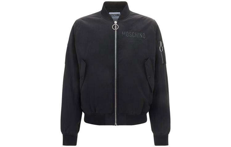 MOSCHINO FW22 Black Long-Sleeve Jacket with Logo Print A0640-5215-1555