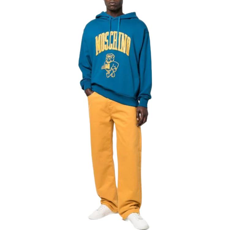 Moschino FW22 Blue Loose Fit Logo Print Cotton Hoodie A1708-7031-1320 圖 3