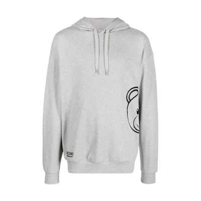 MOSCHINO FW22 Cartoon Bear Graphic Hoodie Grey - Long Sleeve A1711-8121-0489