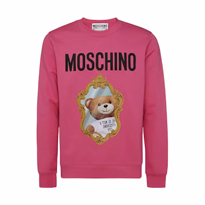 MOSCHINO FW22 Cartoon Print Crewneck Sweatshirt Pink () 17877228A7211
