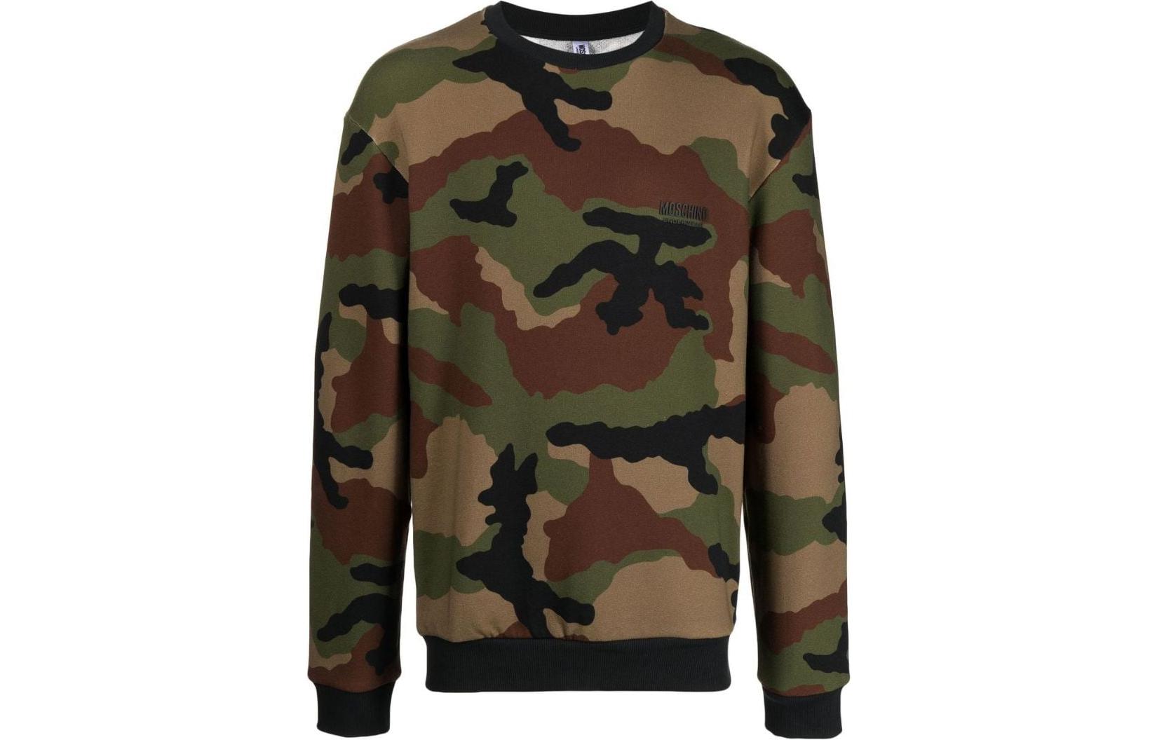 MOSCHINO FW22 Embossed Logo Camouflage Sweatshirt Multicolor () A17178133