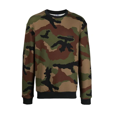 MOSCHINO FW22 Embossed Logo Camouflage Sweatshirt Multicolor () A17178133