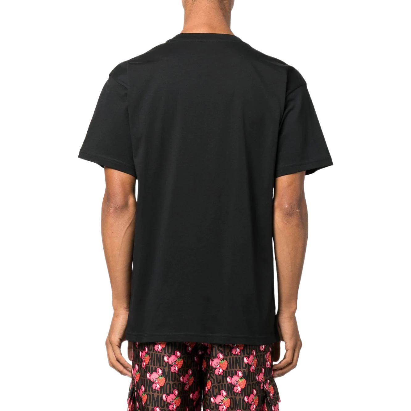 MOSCHINO FW22 Embossed Logo Crewneck Short Sleeve T-Shirt Black (). A0720-5241-0555 圖 4