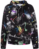 MOSCHINO FW22 Galaxy Logo Print Hoodie Black Fashion A1710-2027-2555 MOSCHINO FW22 Galaxy Logo Print Hoodie Black Fashion A1710-2027-2555