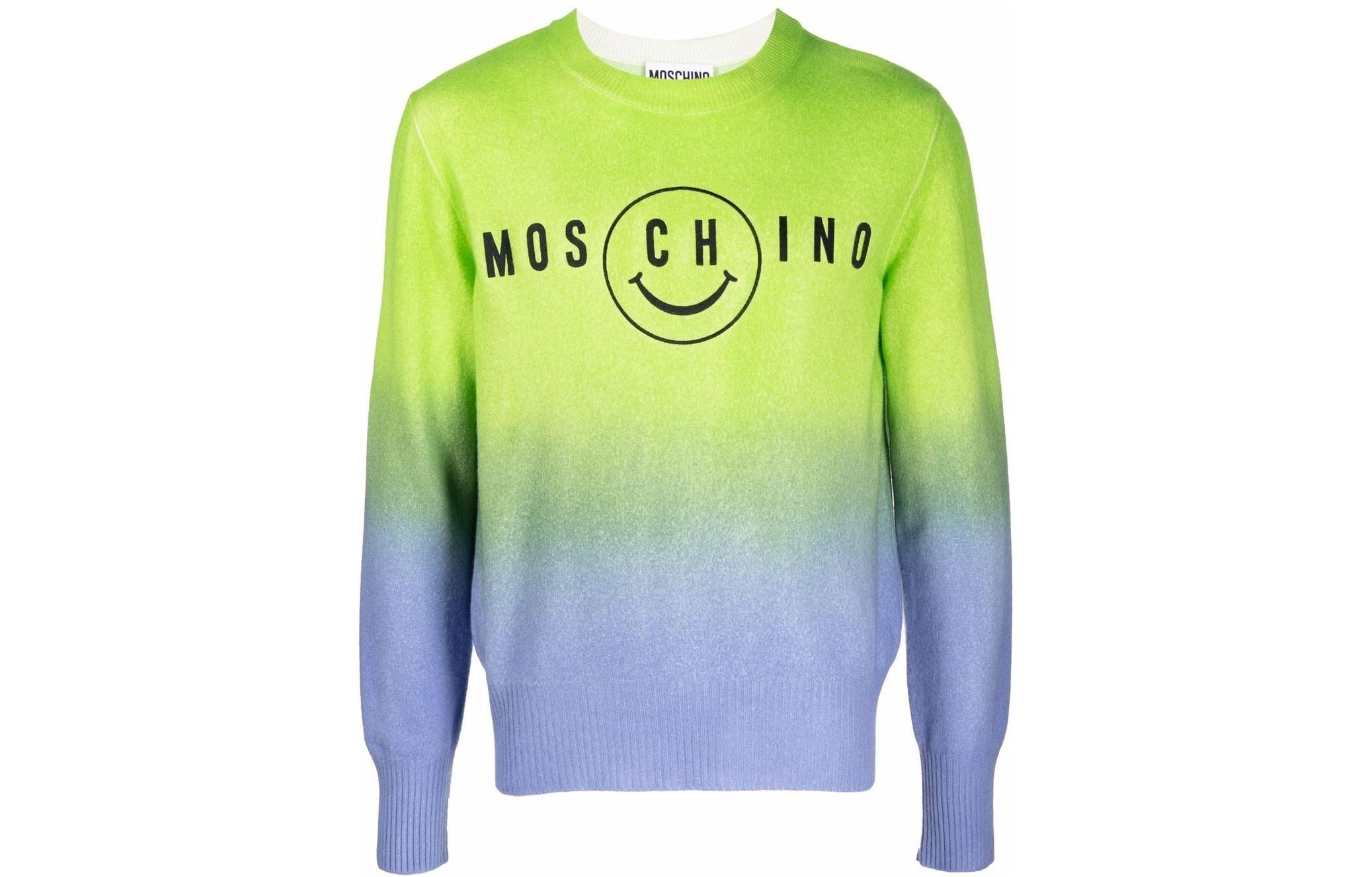MOSCHINO FW22 Gradient Logo Print Sweatshirt Gradient Color J0921-2003-1277