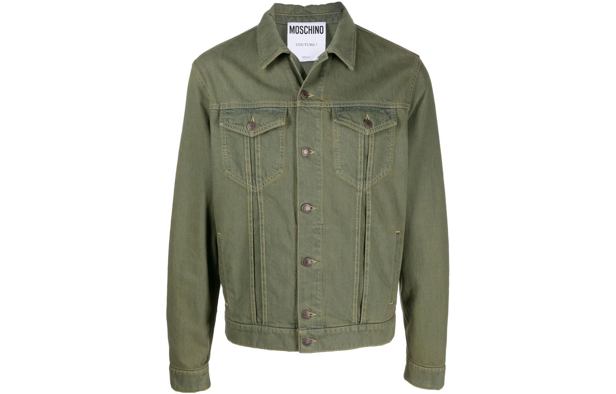 MOSCHINO FW22 Green Denim Jacket Green J0623-7024-0443