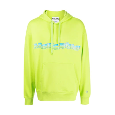 MOSCHINO FW22 Green Hoodie with Logo Print for Men A1717-2028-1419