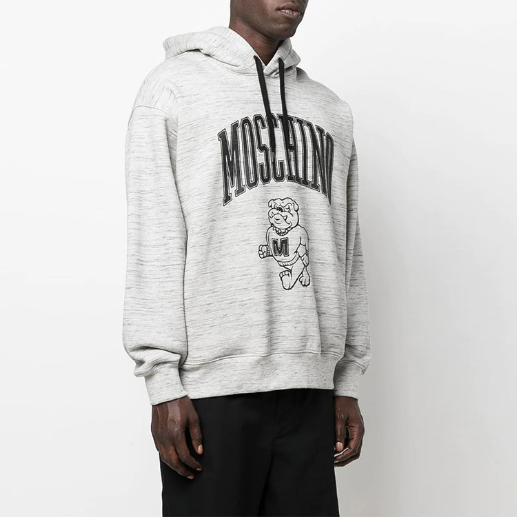 Moschino FW22 Grey Hoodie with Cartoon Logo Print and Drawstring A1708-7030-1486 圖 4