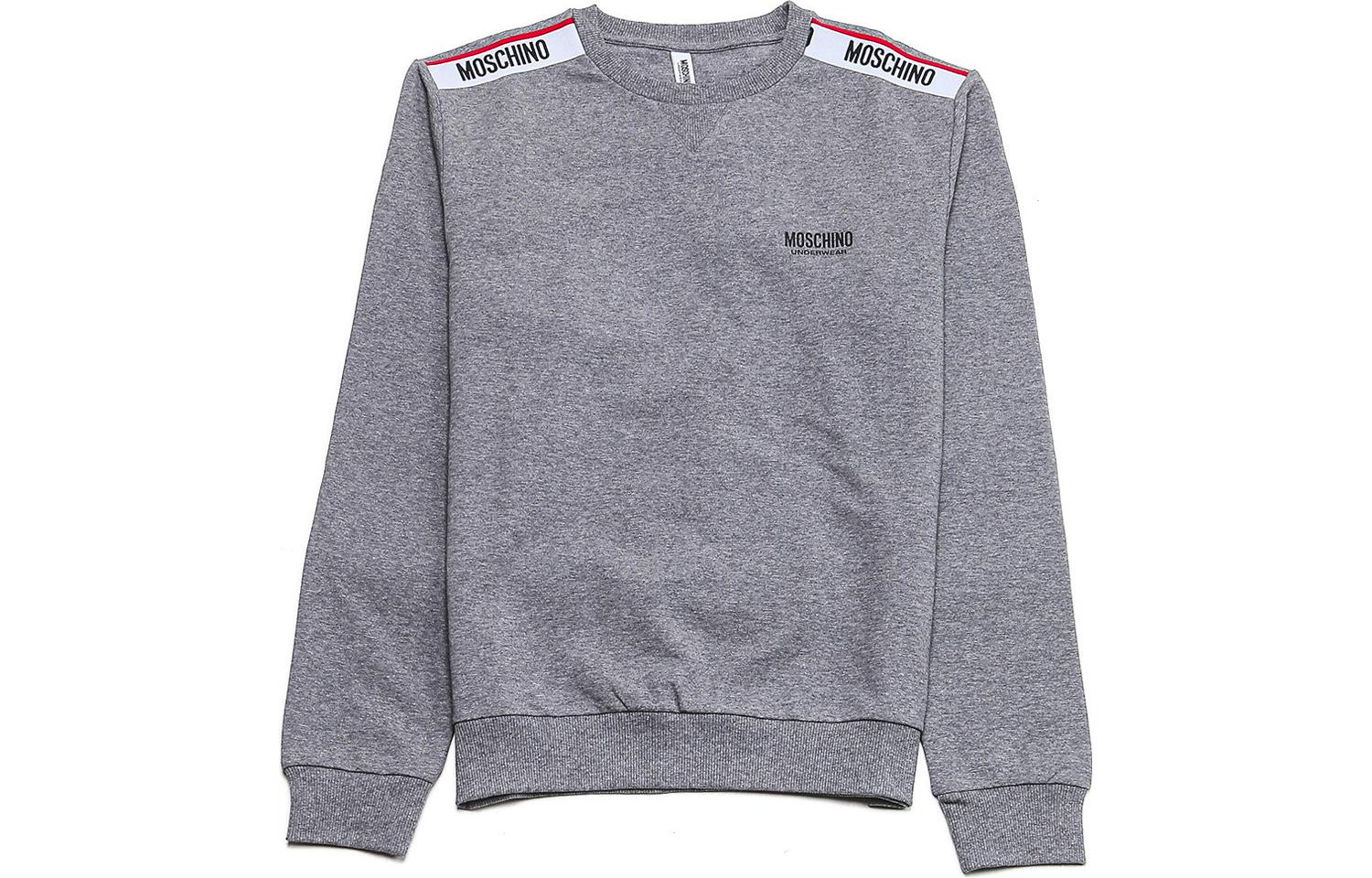 MOSCHINO FW22 Grey Sweatshirt with Spliced Logo Print T170-4810-1506
