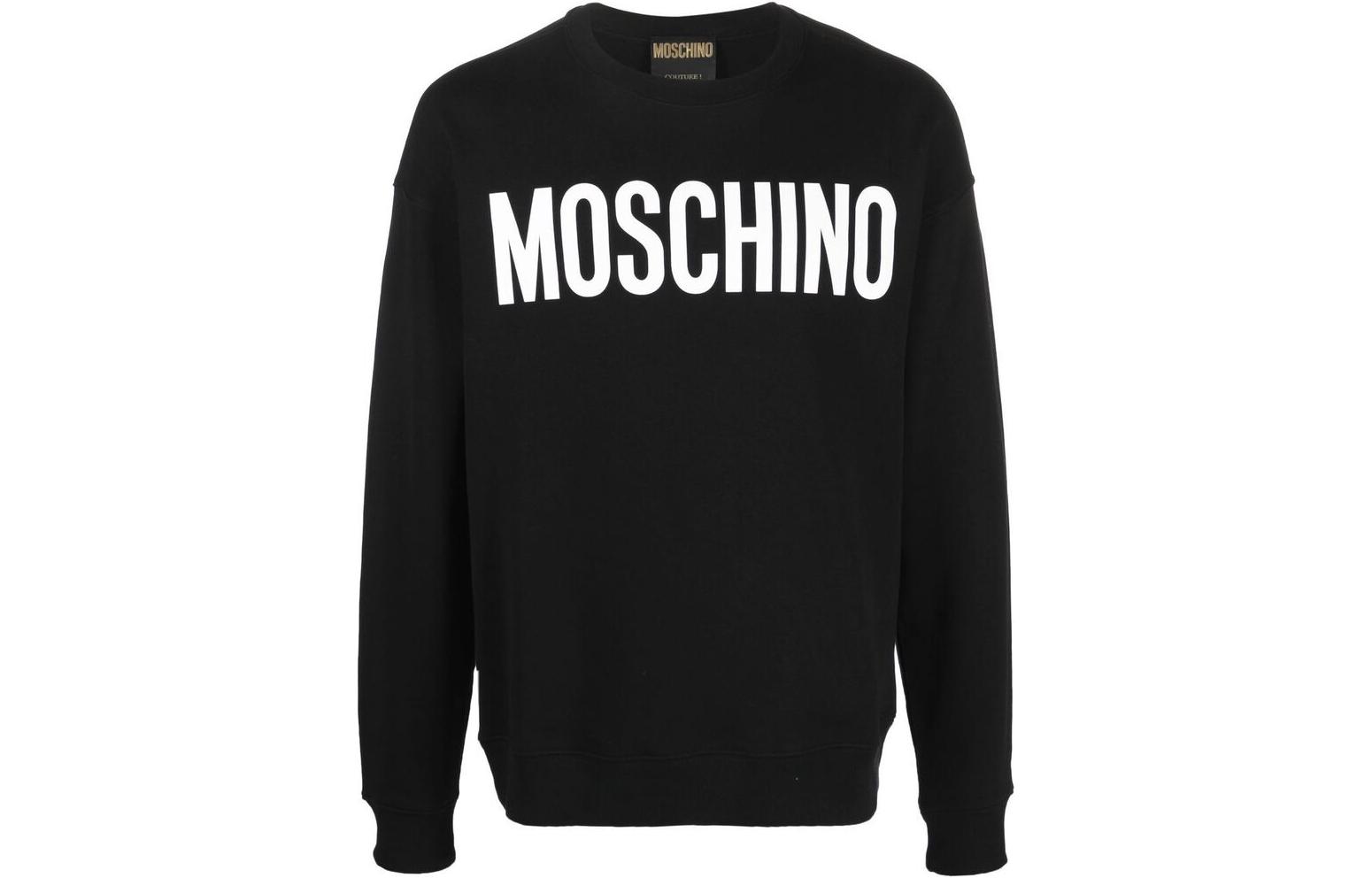 Moschino FW22 Large Logo Print Crewneck Sweatshirt Black A1701-7028-1555 圖 2