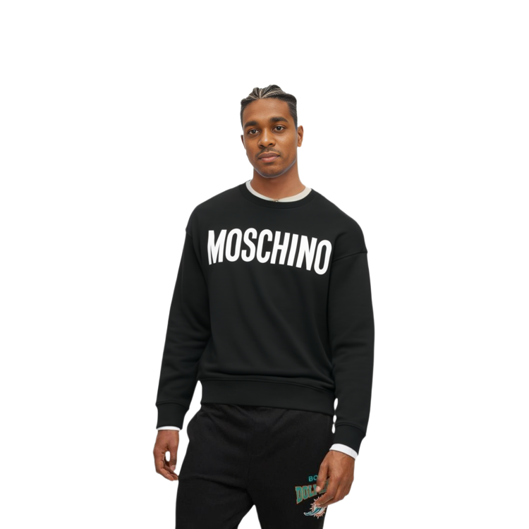 Moschino FW22 Large Logo Print Crewneck Sweatshirt Black A1701-7028-1555 圖 6