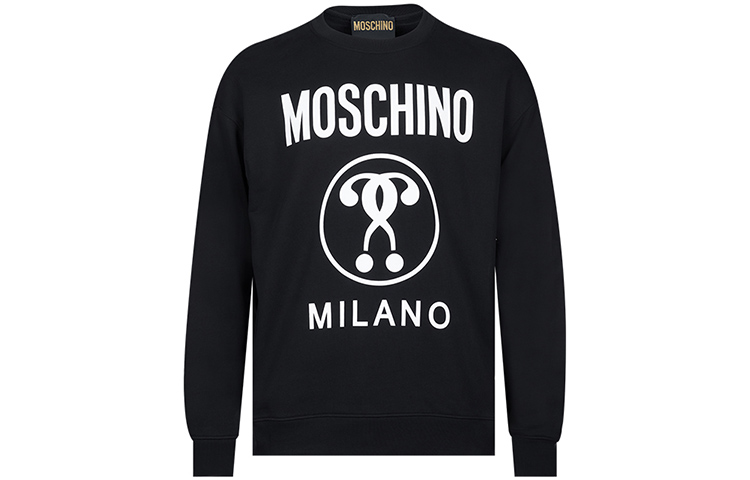 MOSCHINO FW22 Logo Print Pullover Sweatshirt Black Fall Edition A1702-5228-1555