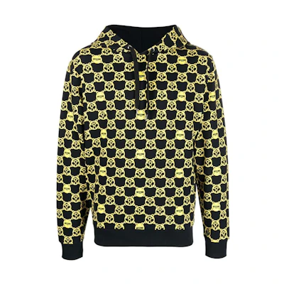 MOSCHINO FW22 Logo Print Yellow Hoodie for Men A170128145033
