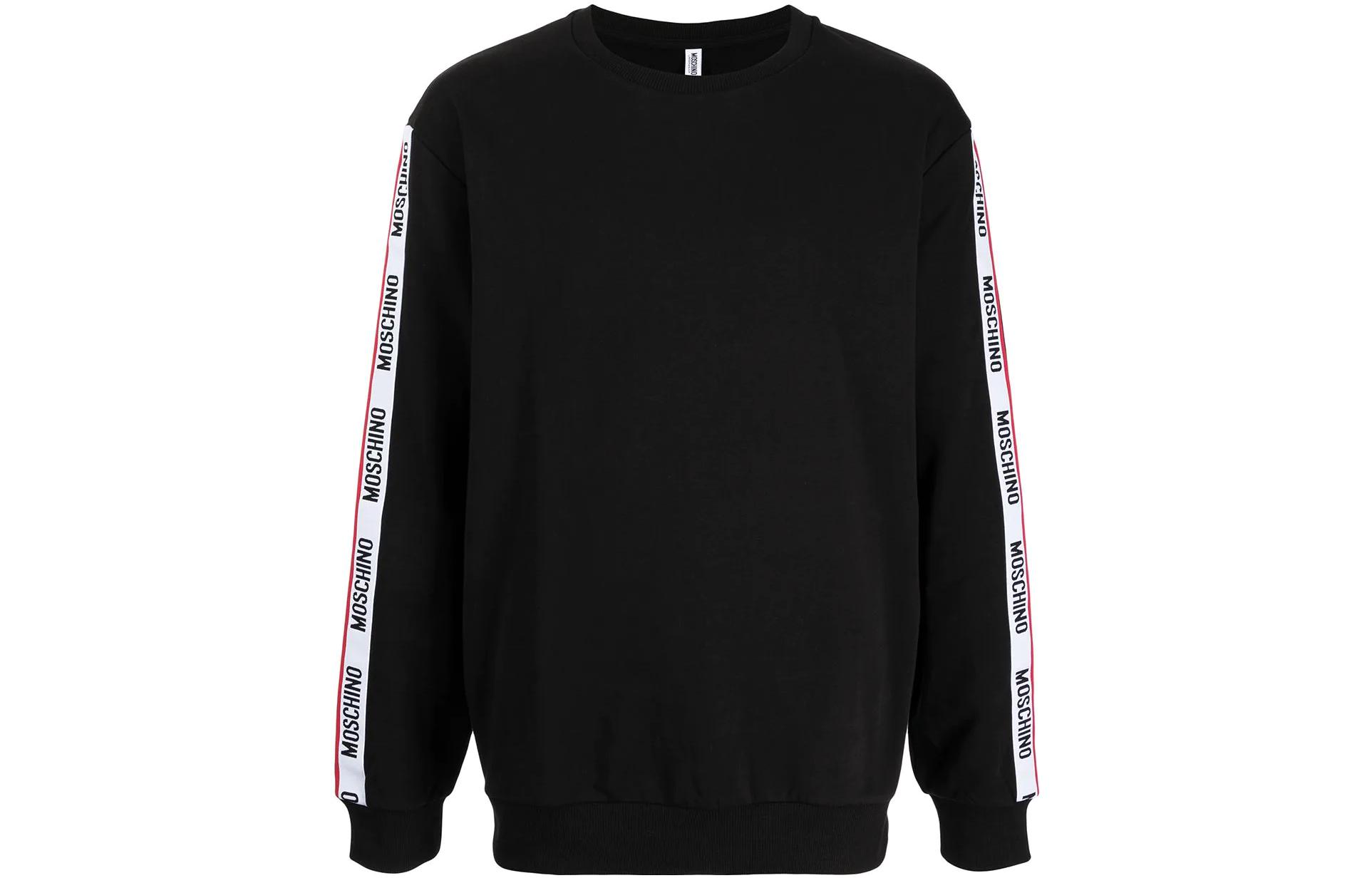 MOSCHINO FW22 Logo Tape Sweatshirt Black A1706-8104