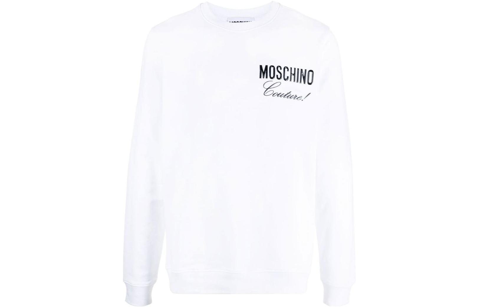 MOSCHINO FW22 Metallic Logo Print Sweatshirt White () A178572282001