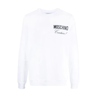 MOSCHINO FW22 Metallic Logo Print Sweatshirt White () A178572282001